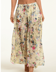 L'Agence - PRE-ORDER-L'Agence Sharon Cover-Up Pant In Pale Yellow Garden Butterflies - Buy Online