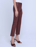 L'Agence Kendra High Rise Cropped Coated Jean