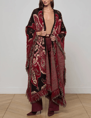PRE-ORDER- L'AGENCE Naoko Jacquard Poncho