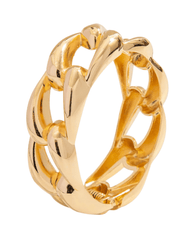 Fleur de Camélia Curb Chain Cuff Bracelet