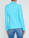 L'Agence Kenzie Textured Double-Breasted Blazer