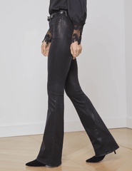 L'Agence Marty Ultra High Rise Flared Coated Jean