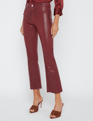 L'Agence Kendra High Rise Cropped Coated Jean