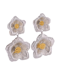 Fleur de Camélia Small Flower Dangle Earrings