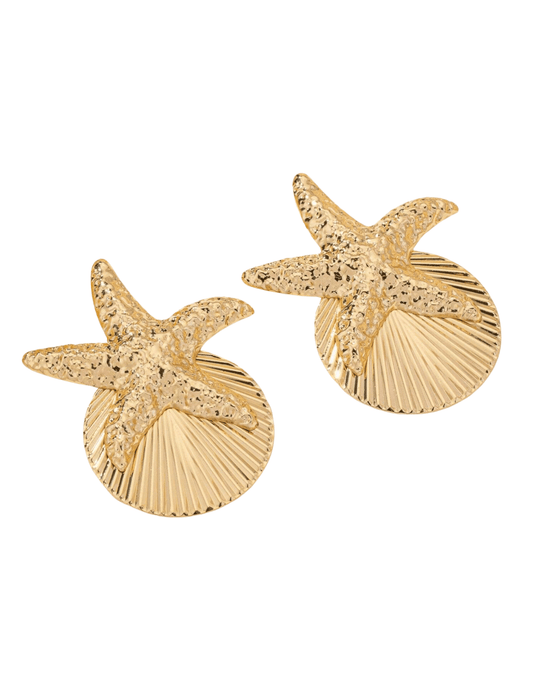 Austin Blaze Starfish Clam Statement Earrings