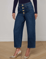 L’AGENCE Liora High Rise Cropped Jean in Rampart