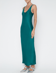 L'Agence Akiya Scoop Neck Midi Dress