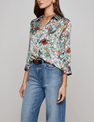 L'Agence Dani Three Quarter Sleeve Blouse