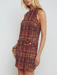 L'Agence Florian Tweed Shift Dress