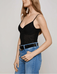 L'AGENCE Elowen Underwire Mesh Bodysuit