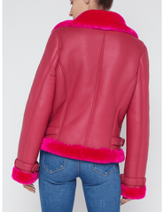 L'Agence Niri Shearling Moto Jacket