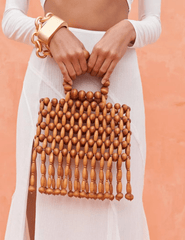 Cult Gaia Top Handle Beaded Bag