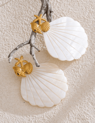 St. Barths La Robe - PRE-ORDER-St. Barths La Robe Ariana Pearly Seashell Earring - Buy Online