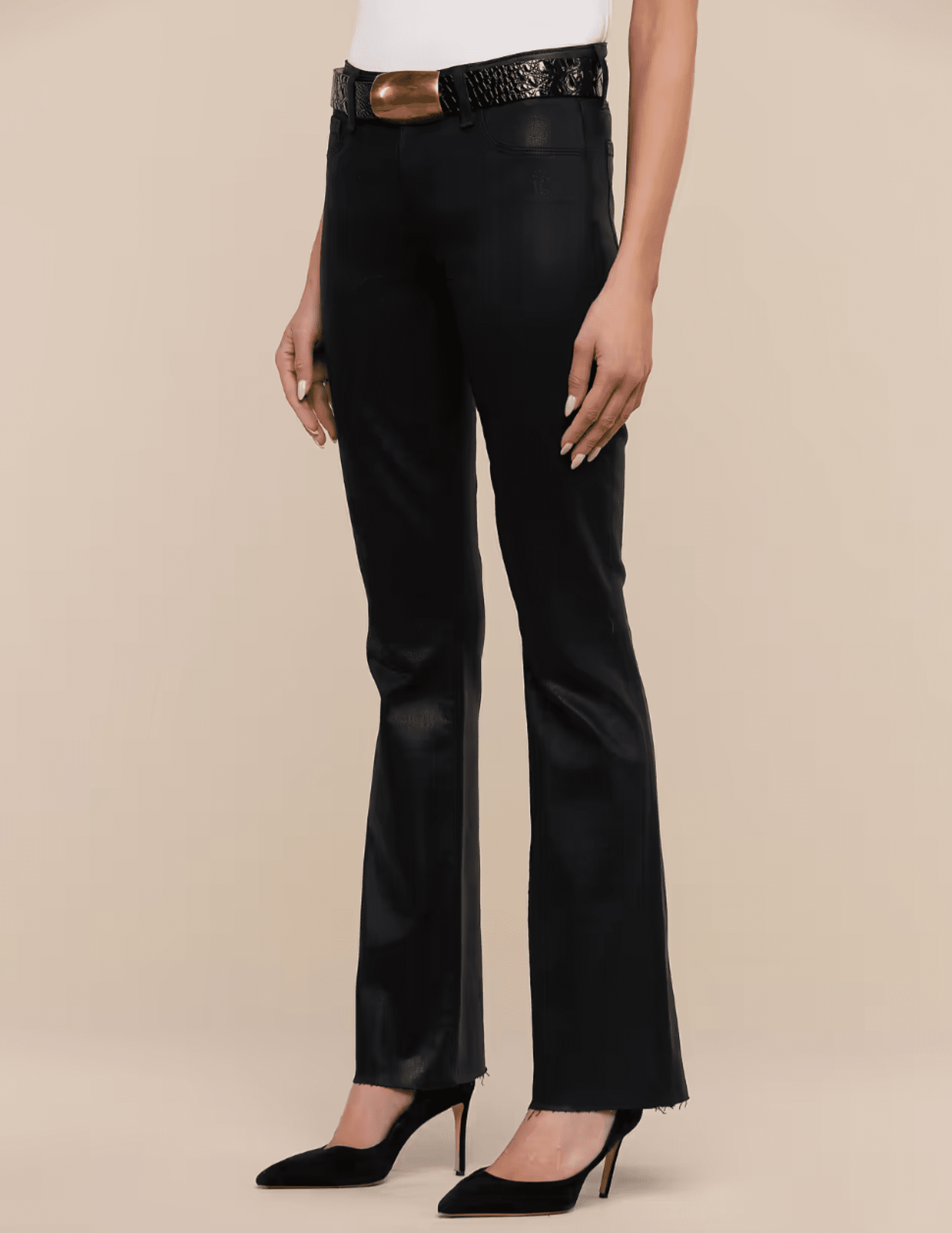 L'Agence - L'Agence Sneeki Low Rise Straight Leg Coated Jean-SALE - Buy Online