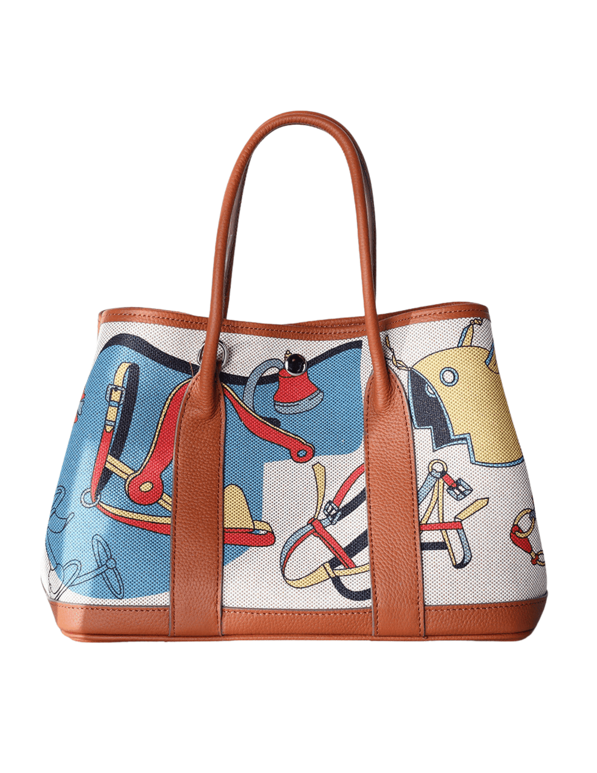 Austin Blaze - Austin Blaze Small Printed Linen Leather Tote - Buy Online