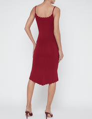 L'Agenca Asa Scalloped Knit Dress