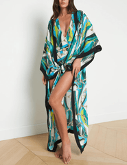 L'Agence Kara Silk-Blend Kimono Cover Up