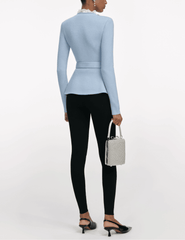 Self-Portrait - PRE-ORDER-Self-Portrait Crystal Trim Peplum Cardigan - Buy Online