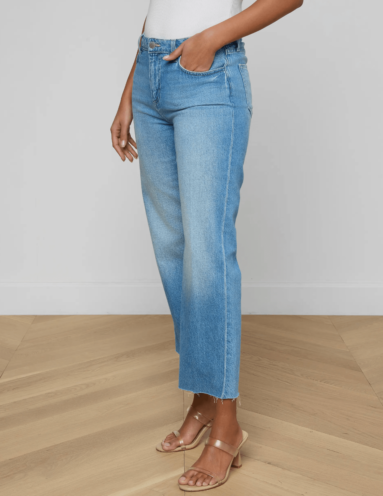 L'Agence - L'AGENCE Wanda High Rise Cropped Wide Leg Jean in Anaheim - Buy Online