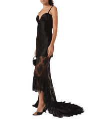 Giuseppe Di Morabito Lace Bustier Maxi Dress in Black