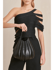 Cult Gaia Zucca Leather Top Handle Handbag