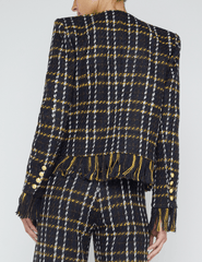 PRE-ORDER-L'Agence Belmont Fringe Tweed Jacket