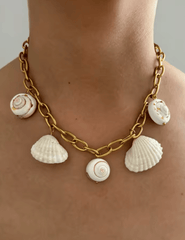 St. Barths La Robe Paper Clip Shell Charm Necklace
