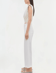 Simkhai Estelle Stretch Jersey Crop Top in White