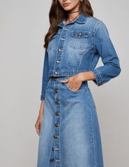 L'Agence Koda Cropped Denim Jacket