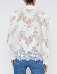 L'Agence Jenica Chevron Lace Blouse