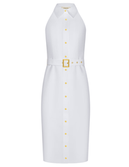 L'Agence - PRE-ORDER-L'AGENCE Lisette Sleeveless Midi Dress in white - Buy Online
