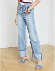 L'Agence Miley High Rise Wide Leg Cuff Jean