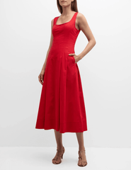 A.L.C.  Isabel Sleeveless A-Line Midi Dress