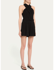 A.L.C. Mallory Cross Front Belted Romper