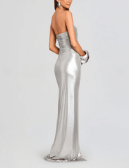 PRE-ORDER- Retrofête Maytal Strapless Metallic Maxi Dress