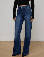 L’AGENCE Scottie High Rise Wide Leg Jeans in Marvista