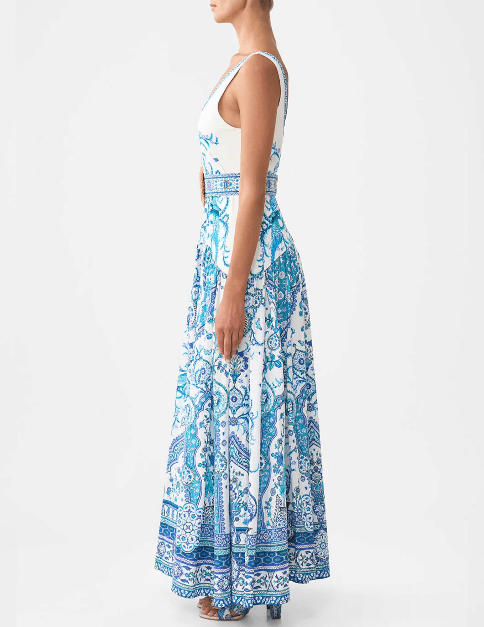 Camilla - PRE-ORDER-Camilla Jersey Tank Dress With Contrast Skirt - Buy Online