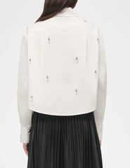 Simkhai Renata Embellished Cropped Shirt