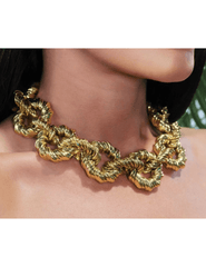 Fleur de Camélia Chunky Twisted Chain Necklace