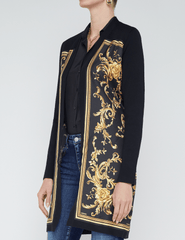 L'Agence Beverly Silk Panel Cardigan