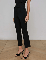 L'AGENCE Ketra Cropped Bootcut Trouser in Black