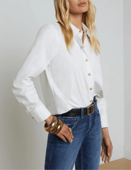 L'Agence Ellery Long Sleeve Button Blouse