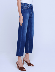 L'Agence Wanda High Rise Cropped Wide Leg Jean