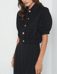 CORE-L'Agence Cove Tweed  Short Sleeve Jacket