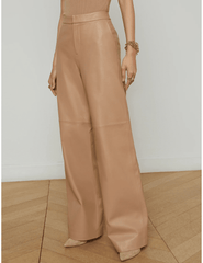 PRE-ORDER-L'Agence Livvy Straight Leg Leather Trouser