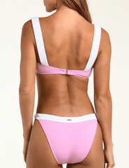 PRE-ORDER-L'AGENCE Alexandria Color-Block Balconette Bikini Top in Blush