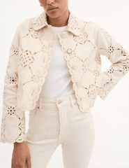 PRE-ORDER- Veronica Beard Adelaide Eyelet Denim Jacket