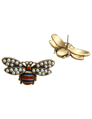 Fleur de Camélia Bee Pearl Wing Honeybee Earring