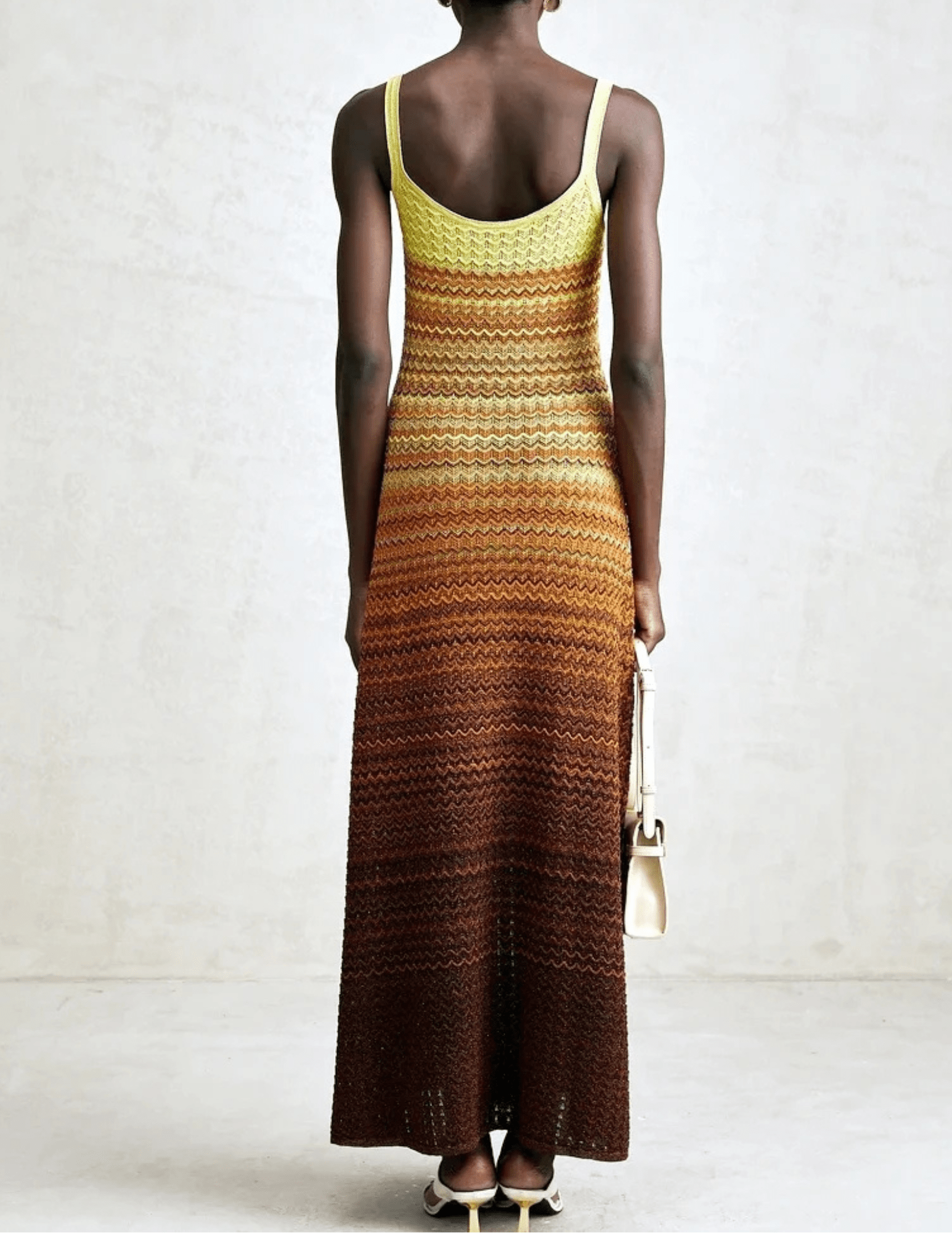 St. Barths La Robe - St. Barths La Robe Nolan Metallic Knit Midi Dress - Buy Online