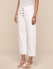 L'Agence - L’AGENCE Liora High Rise Cropped Jeans in Blanc - Buy Online